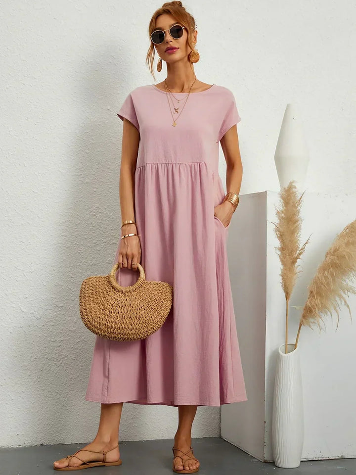 Gabrielle™ | Luxe Minimalist Midi Dress