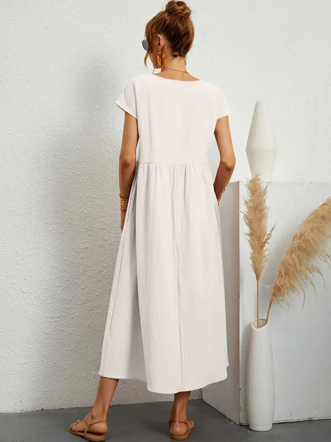 Gabrielle™ | Luxe Minimalist Midi Dress