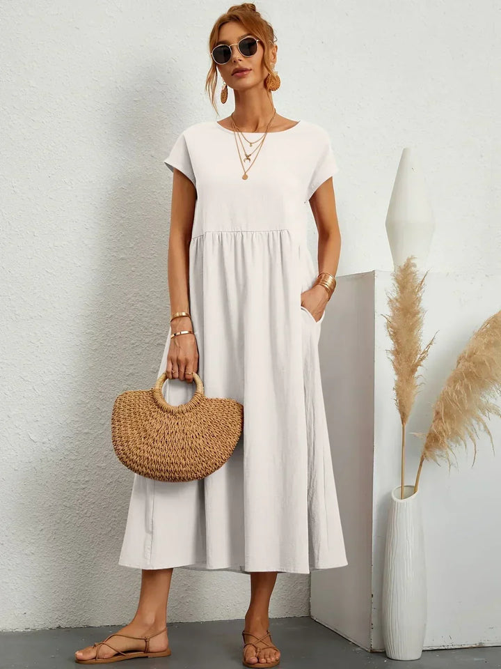 Gabrielle™ | Luxe Minimalist Midi Dress