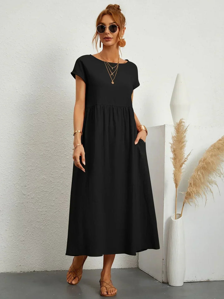 Gabrielle™ | Luxe Minimalist Midi Dress
