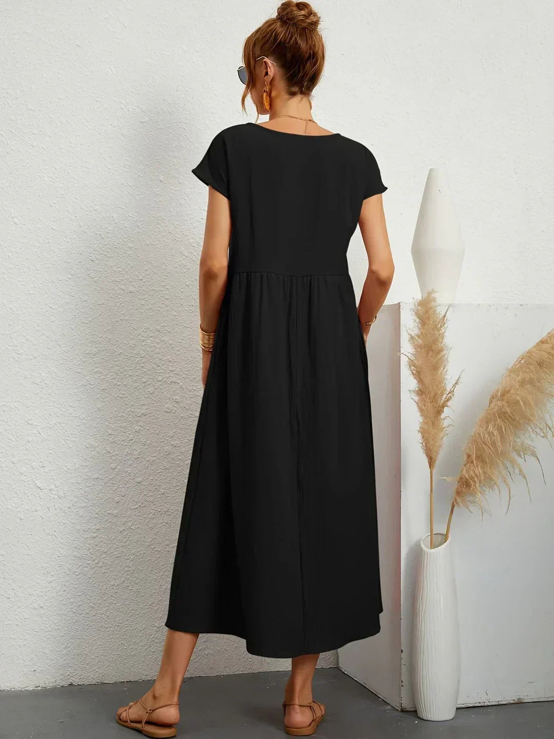 Gabrielle™ | Luxe Minimalist Midi Dress