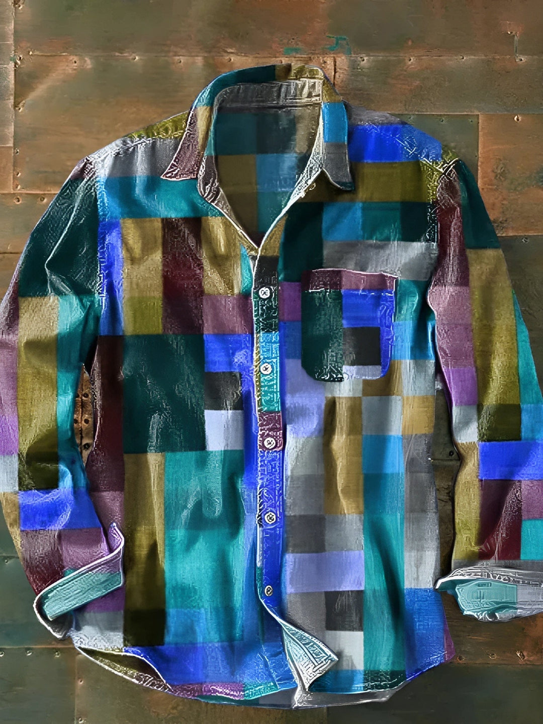 Zavian - Artistic Patchwork Button-Up Shirt | By Julian & Claire Toronto