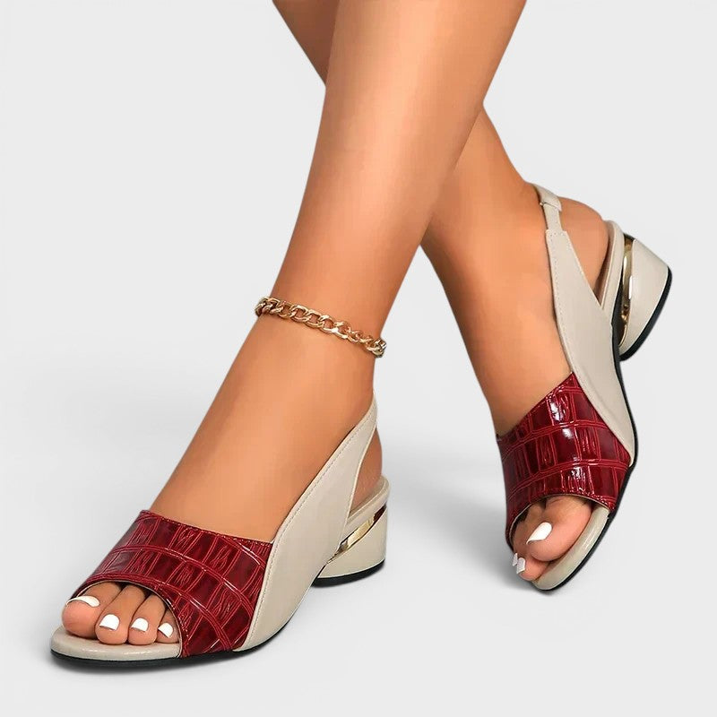 Clara™ | Low Heel Slingback Sandal with Cushioned Sole
