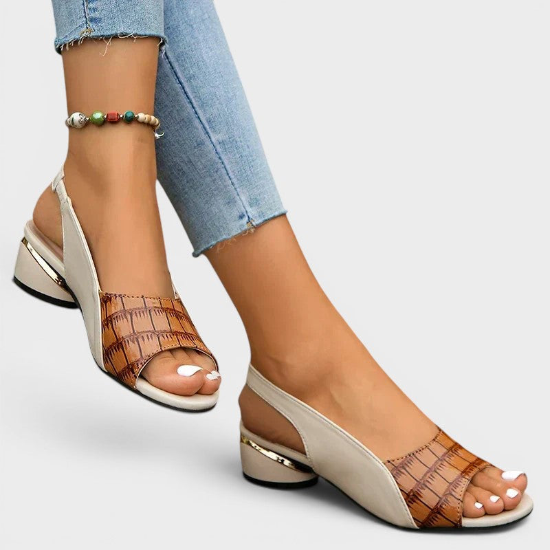 Clara™ | Low Heel Slingback Sandal with Cushioned Sole
