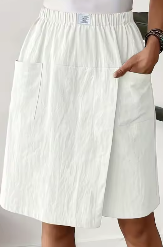 Libertine™ | Elastic-Waist Wrap Skort with Pockets