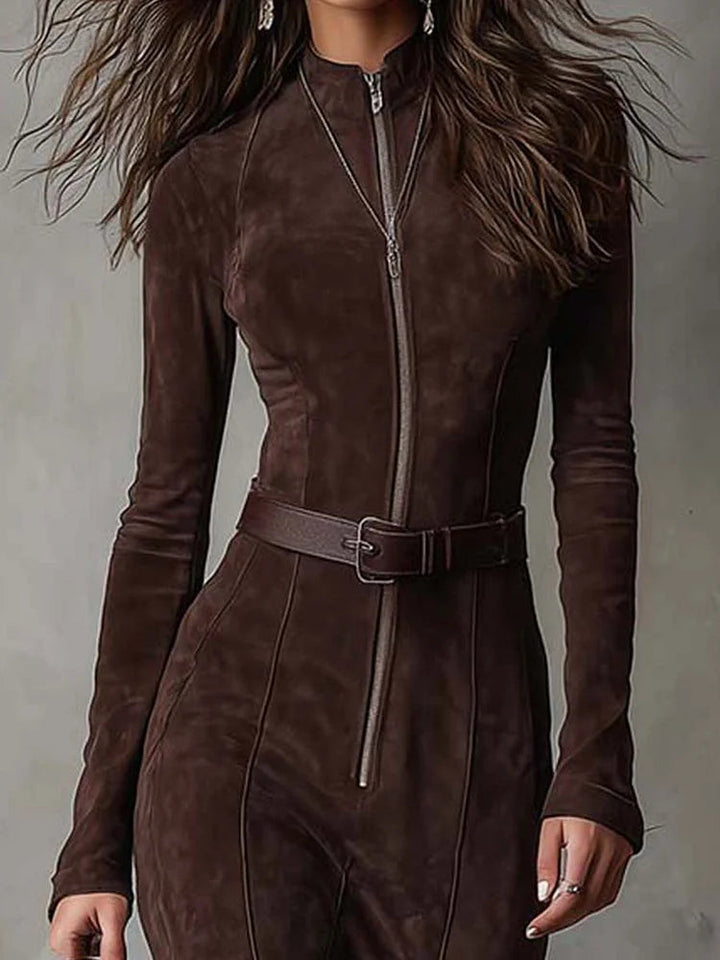Camila | Sculpted Zip Maxi Dress