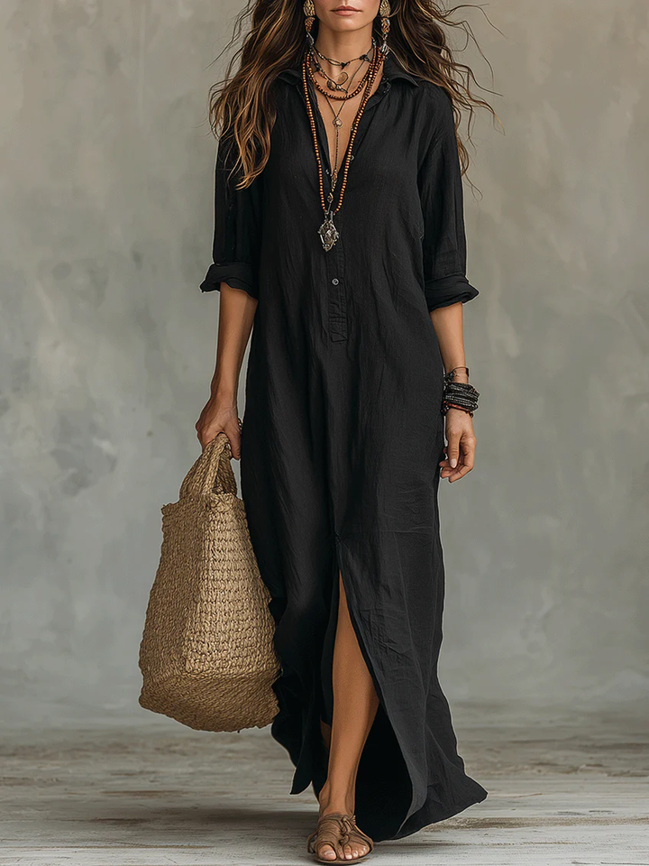 Hattie™ | Long Button Dress