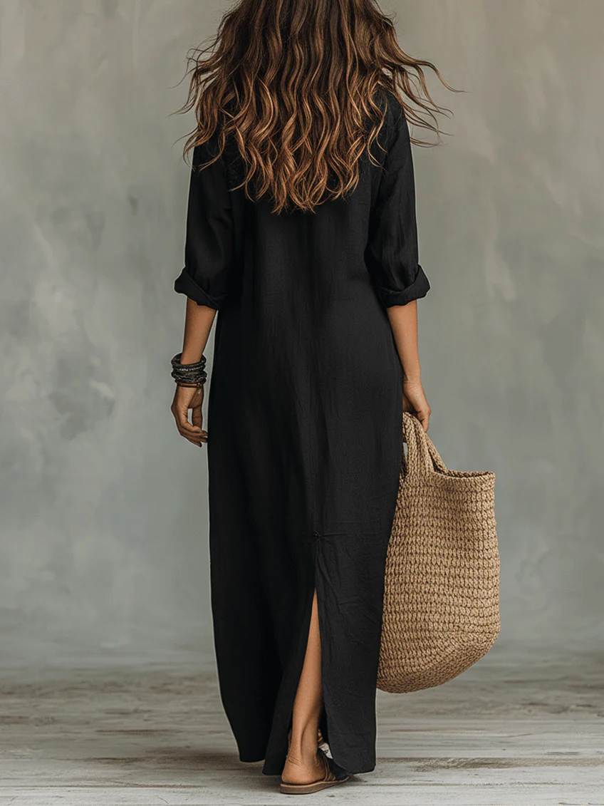 Hattie™ | Long Button Dress
