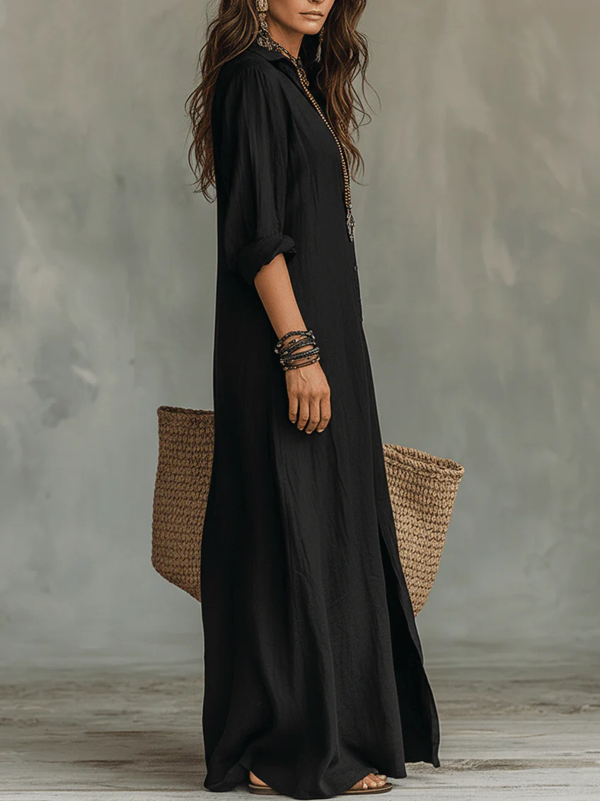 Hattie™ | Long Button Dress