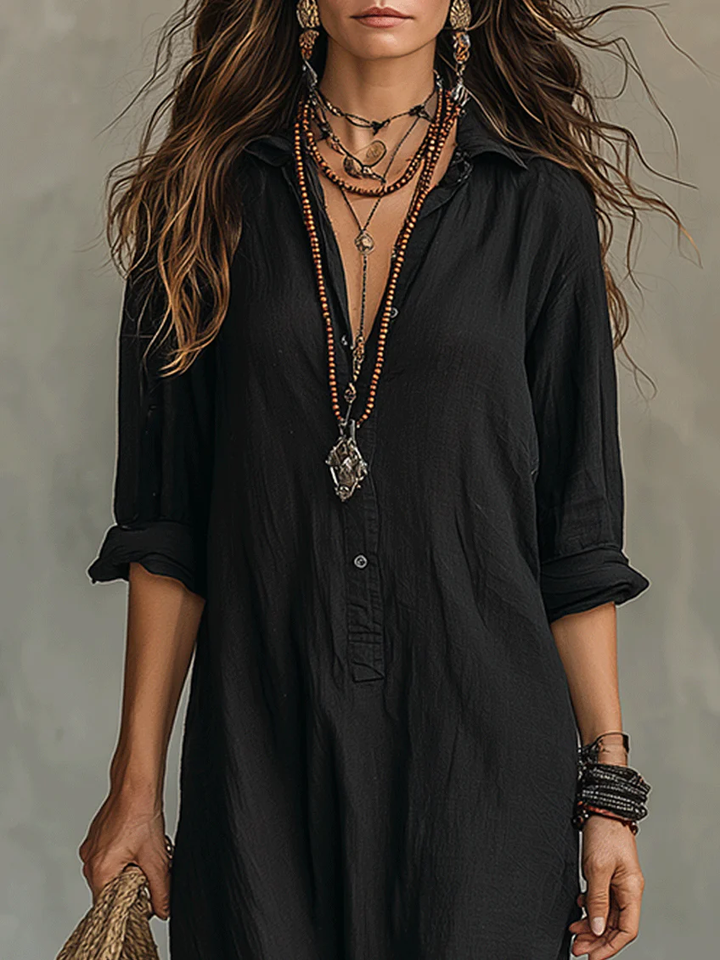 Hattie™ | Long Button Dress