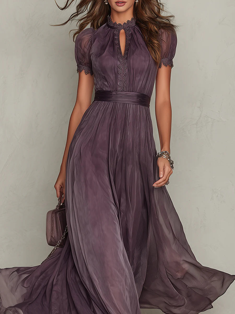 Ashley™ | Vintage Chiffon Maxi Dress