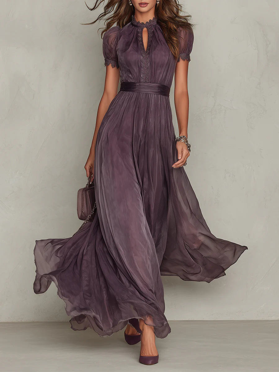 Ashley™ | Vintage Chiffon Maxi Dress