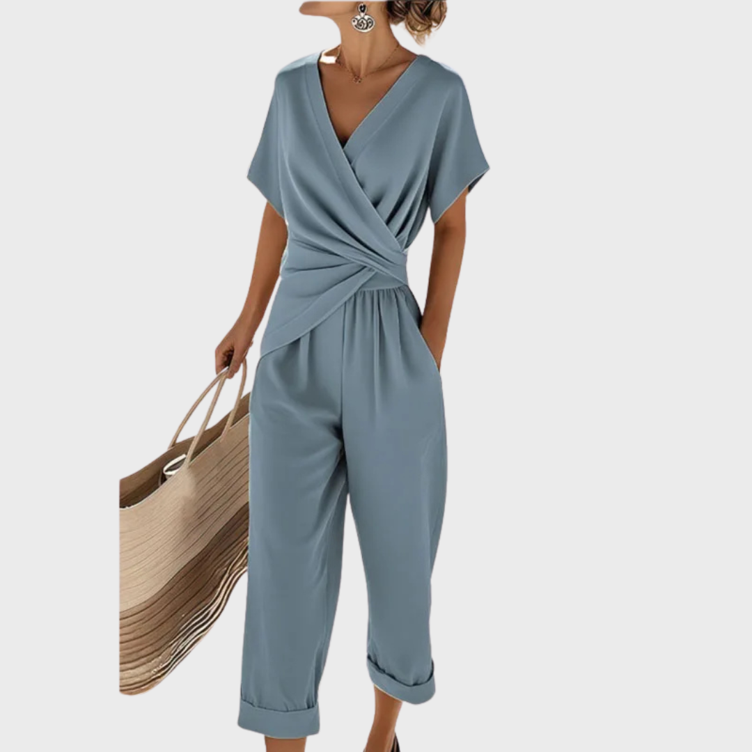 Wren™ | Wrap-Front Cropped Trouser Set