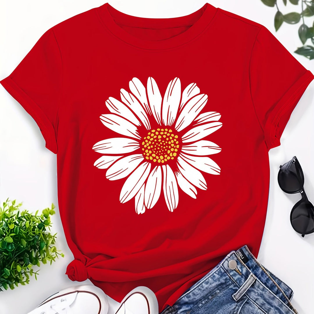 Daisy™ | Floral Print Crew Neck Tee