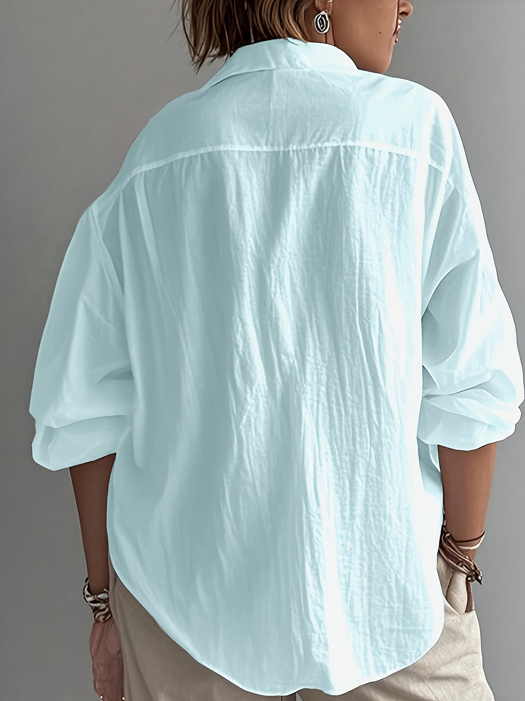 Vivian™ | Oversized Lapel Blouse in Bold Colours