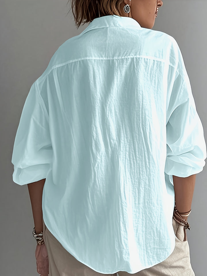 Vivian™ | Oversized Lapel Blouse in Bold Colours