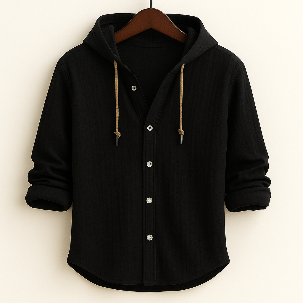 Milton - Relaxed Hooded Button-Up Shirt | By Julian & Claire Toronto