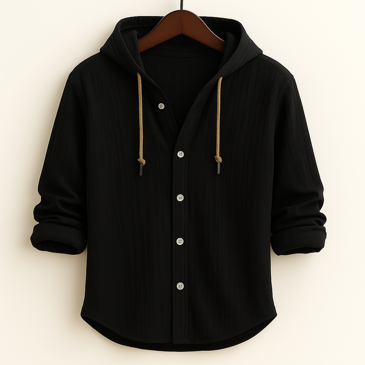 Milton - Relaxed Hooded Button-Up Shirt | By Julian & Claire Toronto