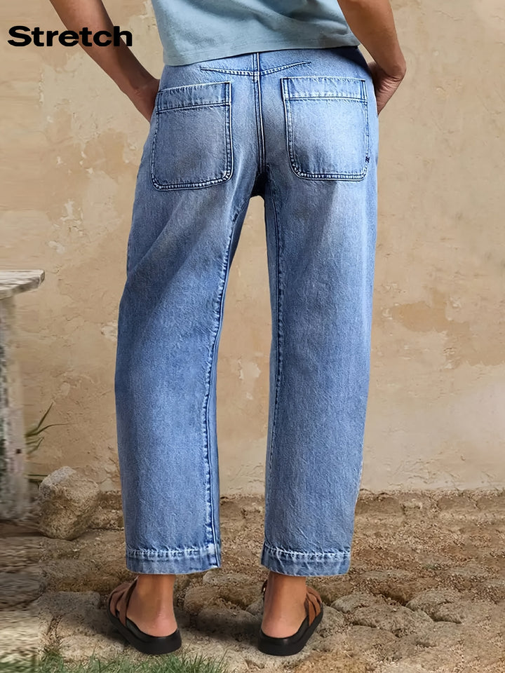 Jamie™ | Relaxed Barrel-Leg Jeans in Washed Blue