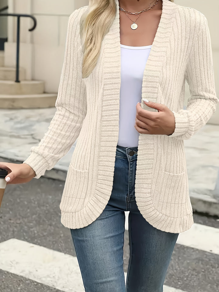 Elise™ | Elegant Open-Front Knit Cardigan