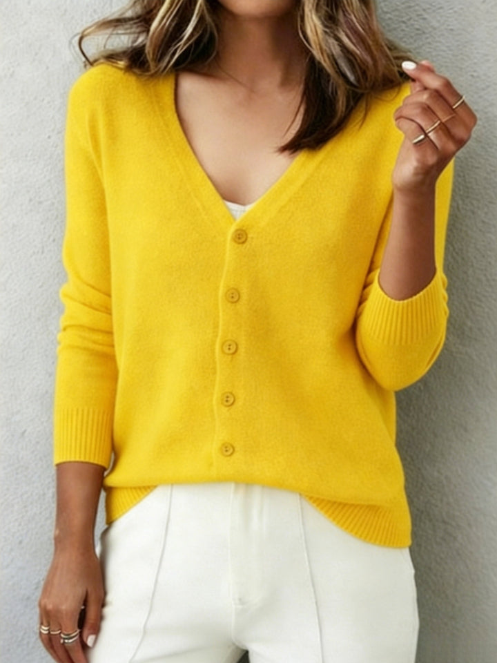 Margaux™ | Premium Cashmere V-Neck Cardigan