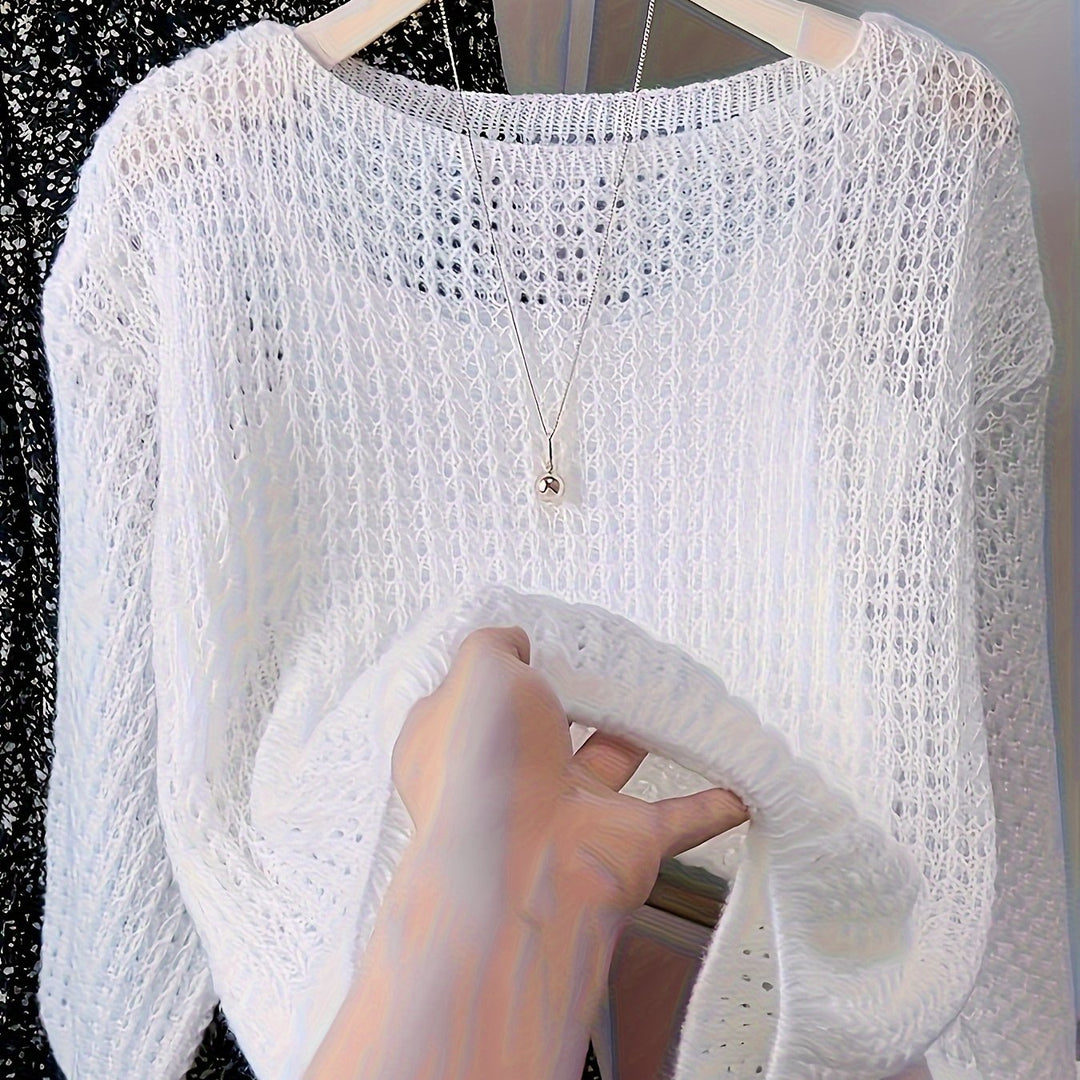 Sophie™ | Lace Hollow Knit Sweater