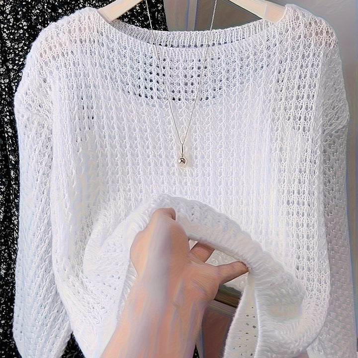 Sophie™ | Lace Hollow Knit Sweater