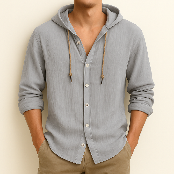 Milton - Relaxed Hooded Button-Up Shirt | By Julian & Claire Toronto