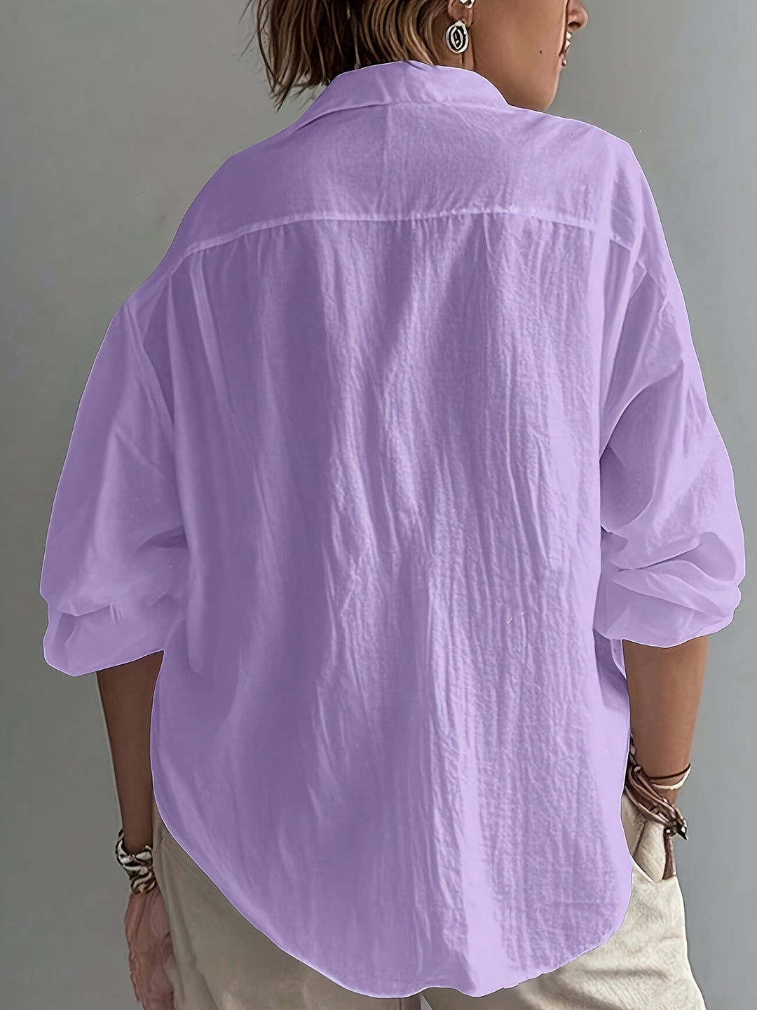 Vivian™ | Oversized Lapel Blouse in Bold Colours