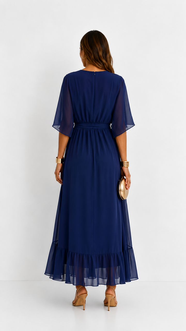 Isabelle™ | Elegant Chiffon Wrap Maxi Dress