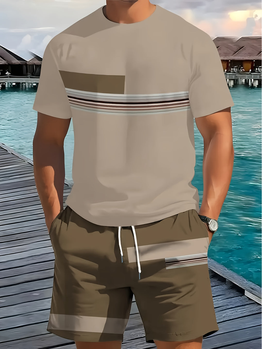 Hudson™ | Men's 2-Piece Tee & Shorts Set
