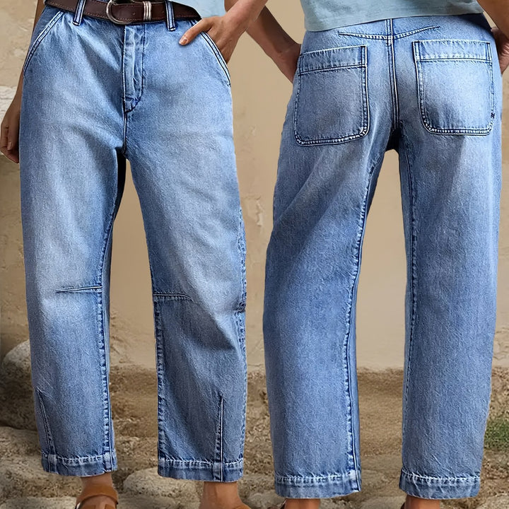 Jamie™ | Relaxed Barrel-Leg Jeans in Washed Blue