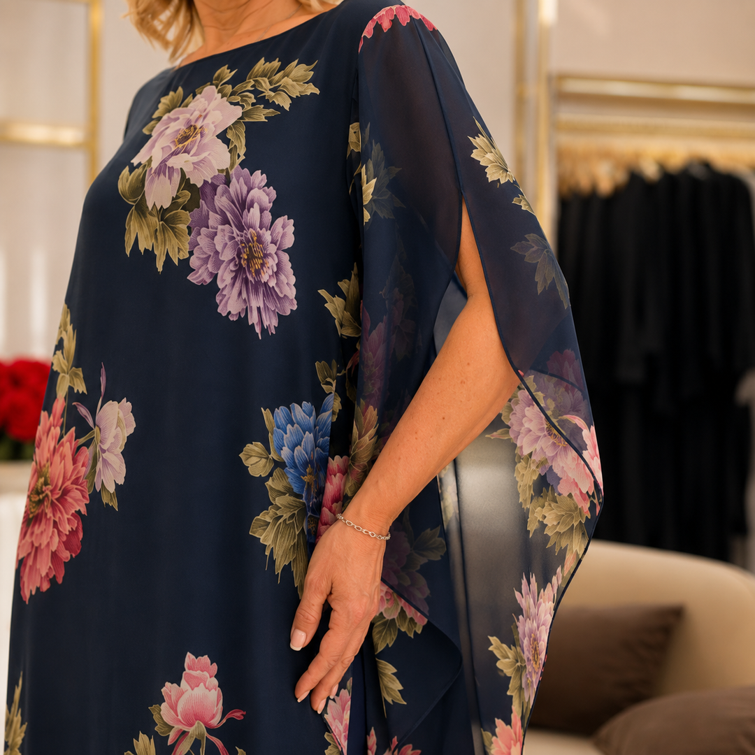 Marisol™ | Elegant Floral Chiffon Occasion Dress