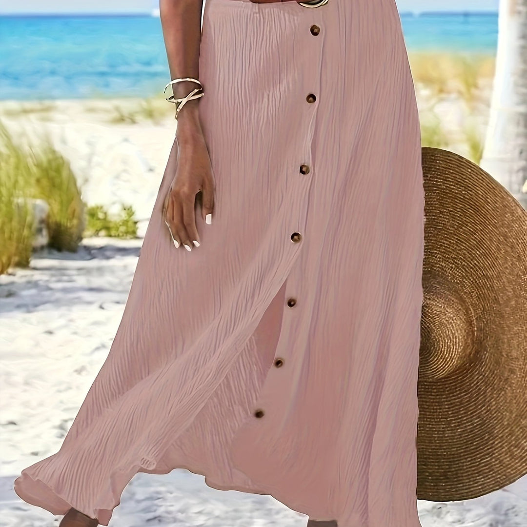 Western Half Skirt Cross-Border Trade Slit A-Line Hip-Hugging Mid-Waist Long Dress