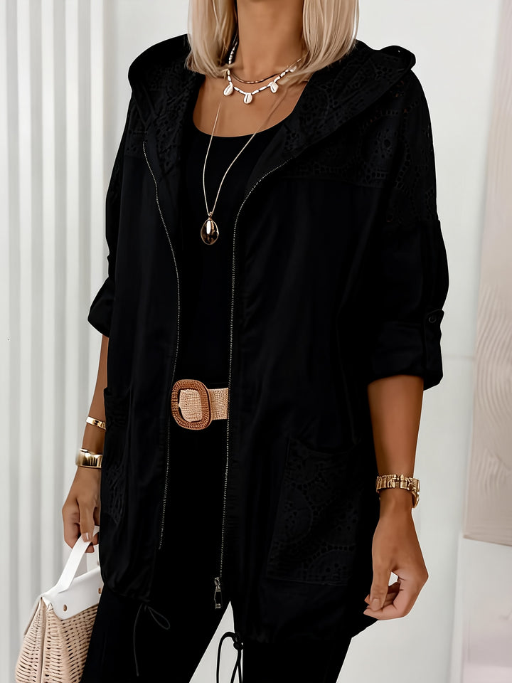 Aria™ | Lace Patchwork Hooded Jacket
