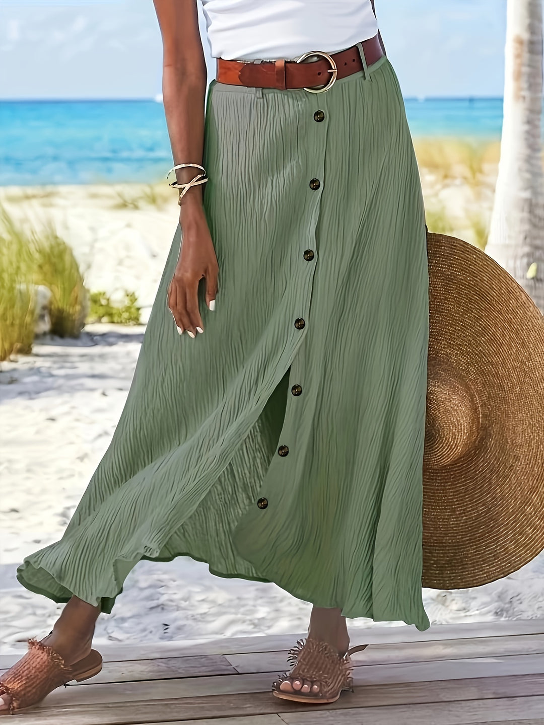 Western Half Skirt Cross-Border Trade Slit A-Line Hip-Hugging Mid-Waist Long Dress