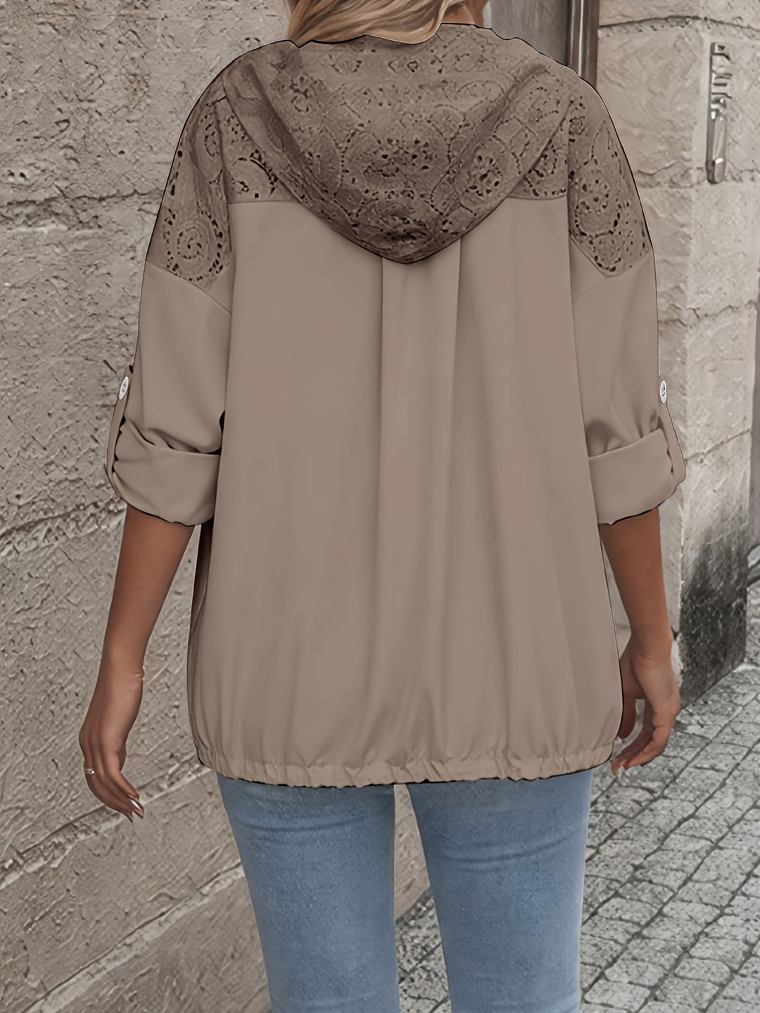 Aria™ | Lace Patchwork Hooded Jacket