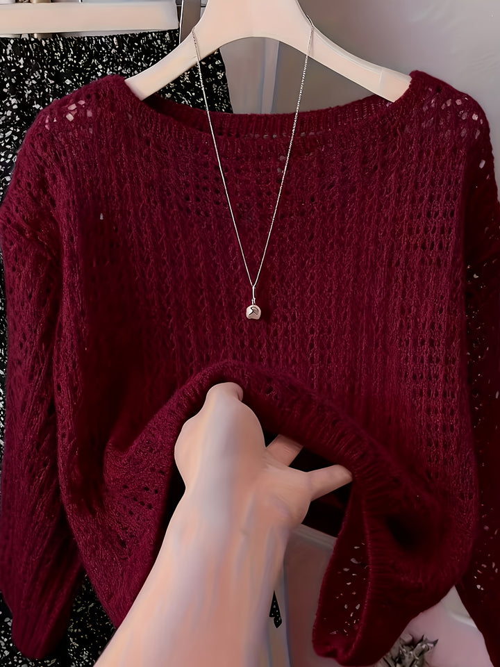 Sophie™ | Lace Hollow Knit Sweater