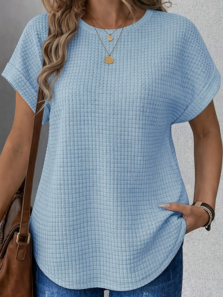 Penny™ | Soft Waffle-Knit Short Sleeve Top