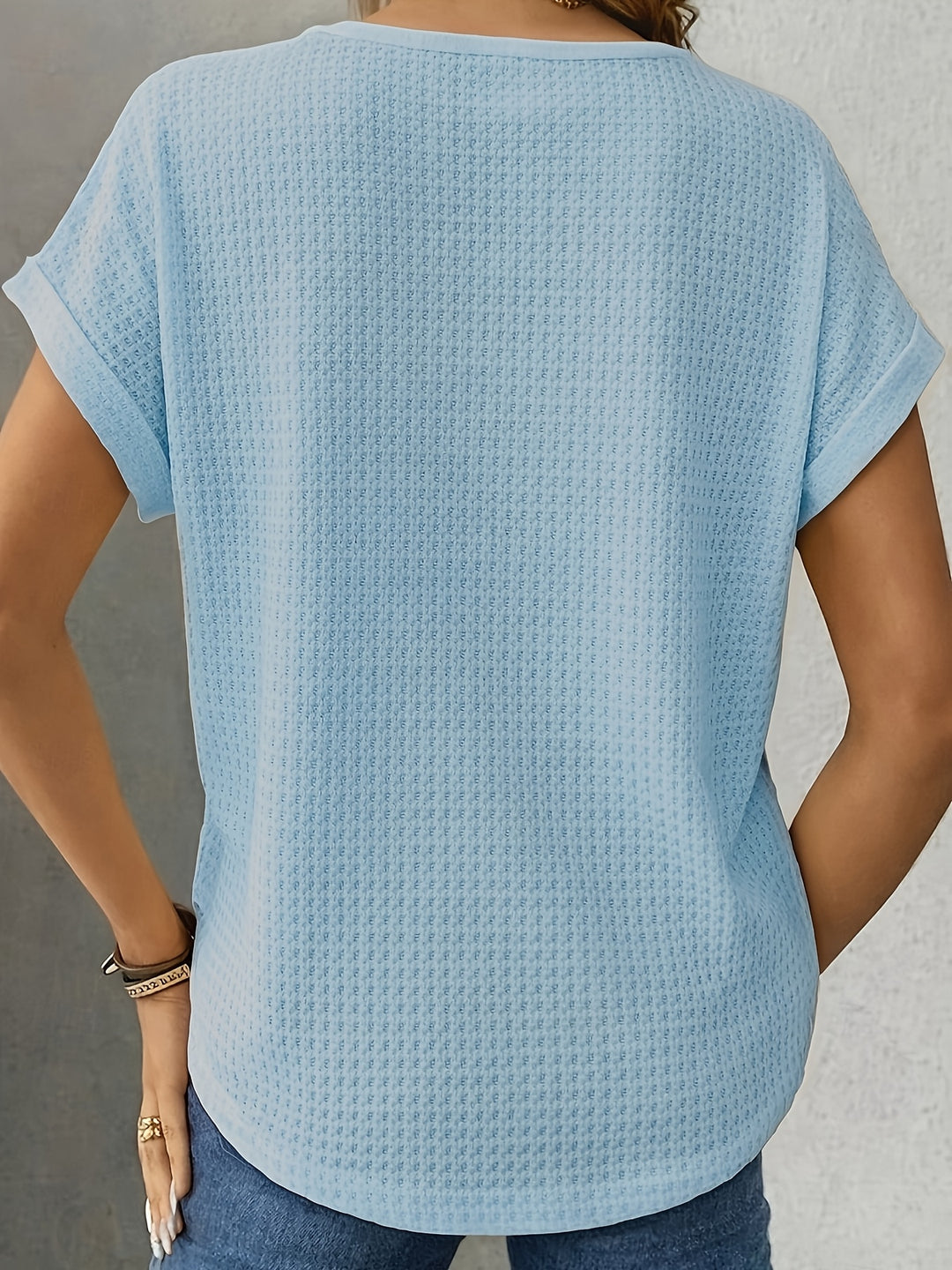 Penny™ | Soft Waffle-Knit Short Sleeve Top