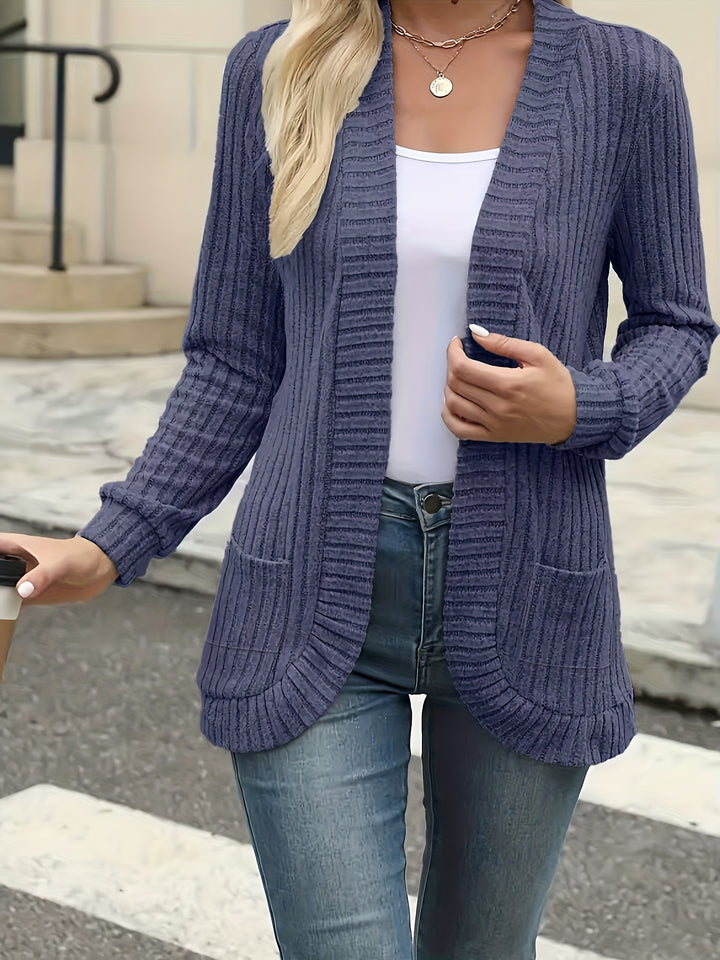 Elise™ | Elegant Open-Front Knit Cardigan