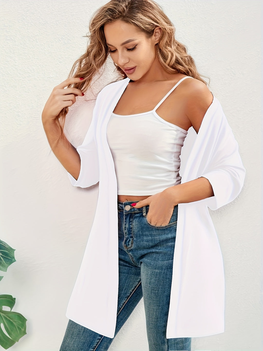 Vivienne™ | Elegant Open-Front Stretch Cardigan
