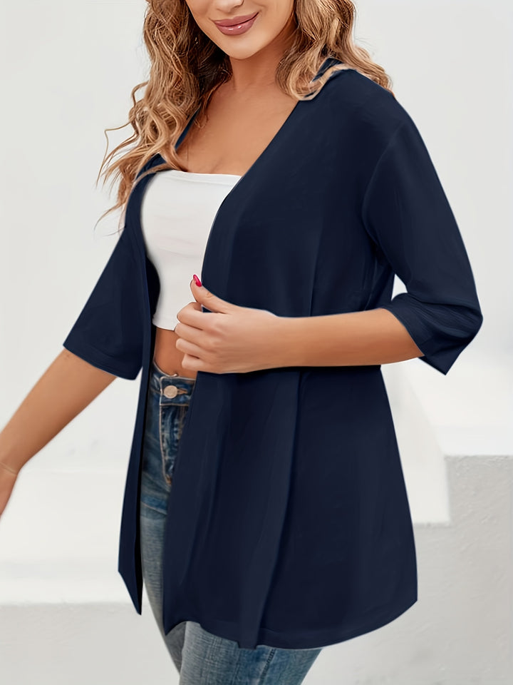 Vivienne™ | Elegant Open-Front Stretch Cardigan