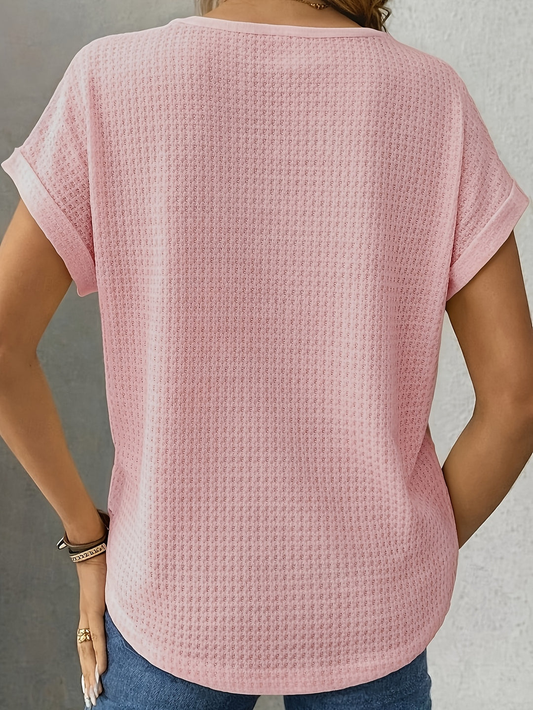 Penny™ | Soft Waffle-Knit Short Sleeve Top