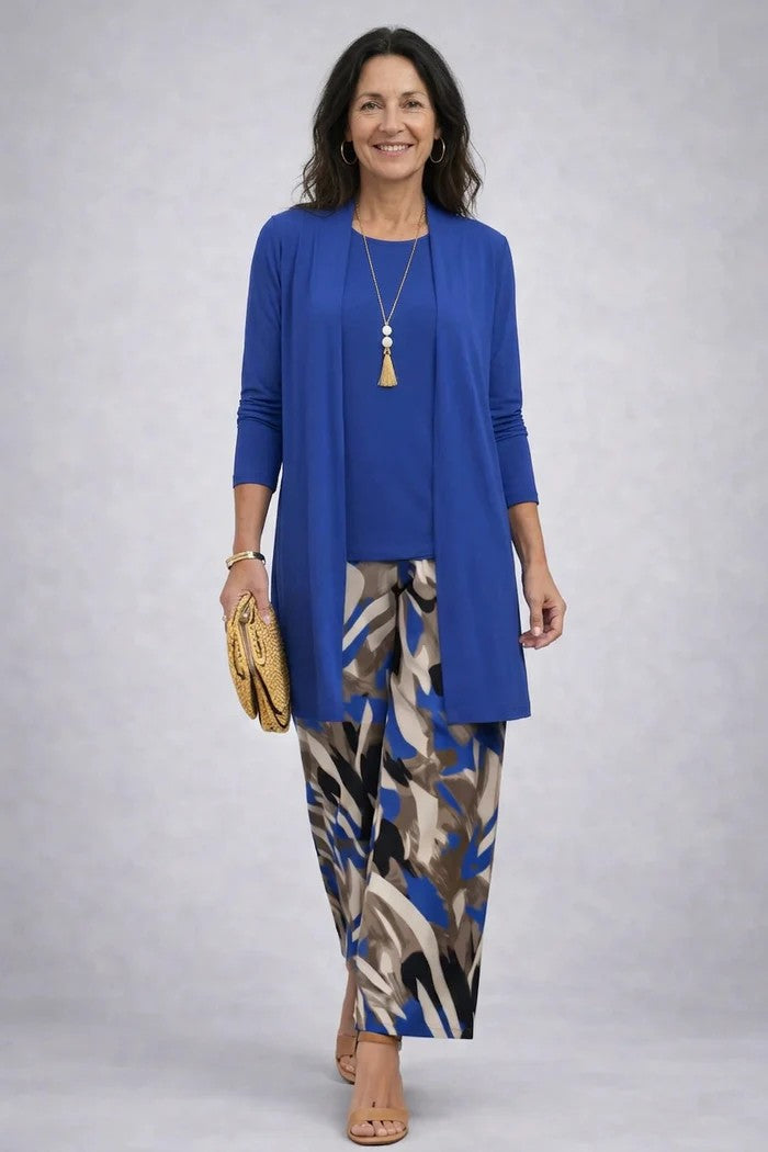 Celeste™ | Flowing Mediterranean Print Maxi Dress