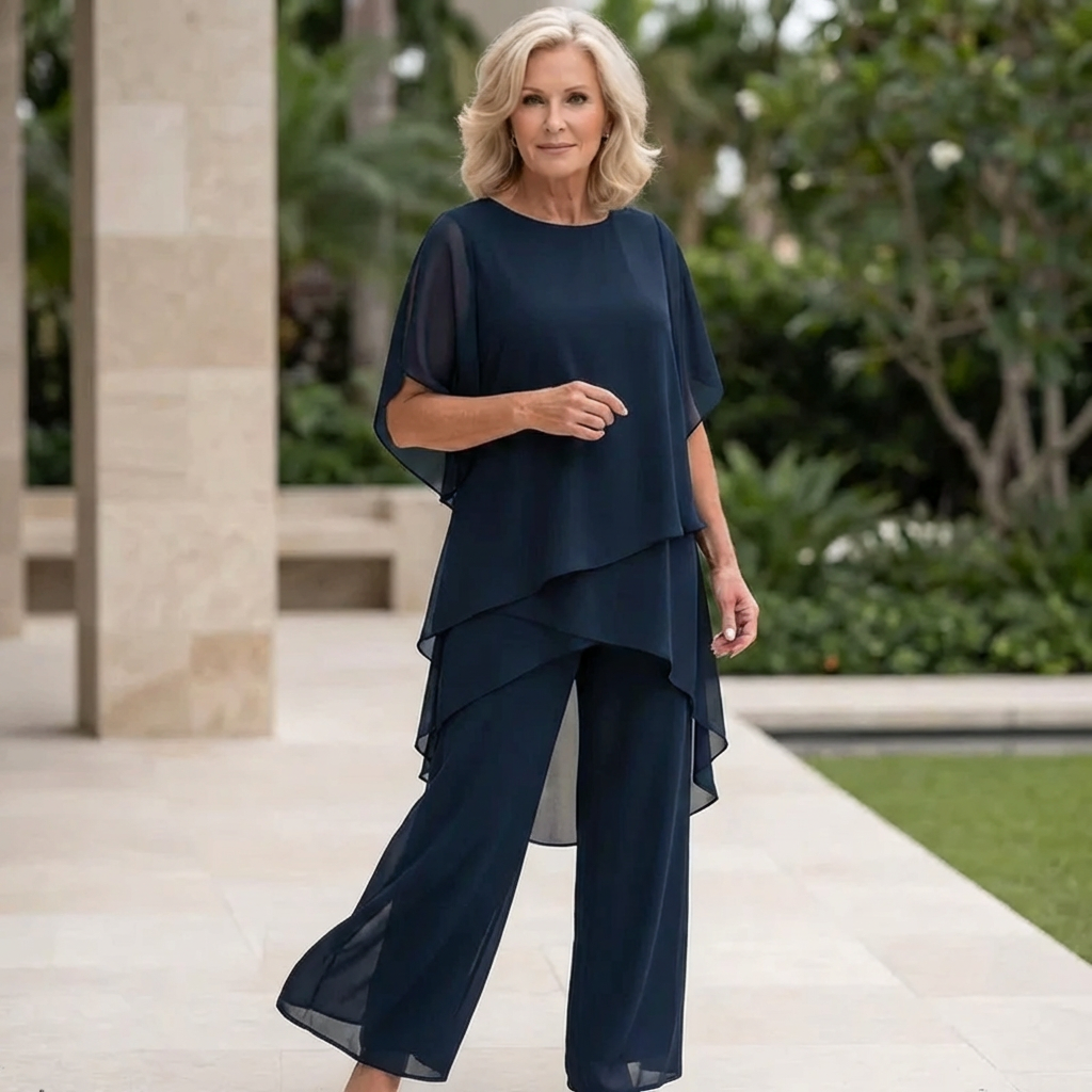 Kimmy™ | Luxe Draped Palazzo Set
