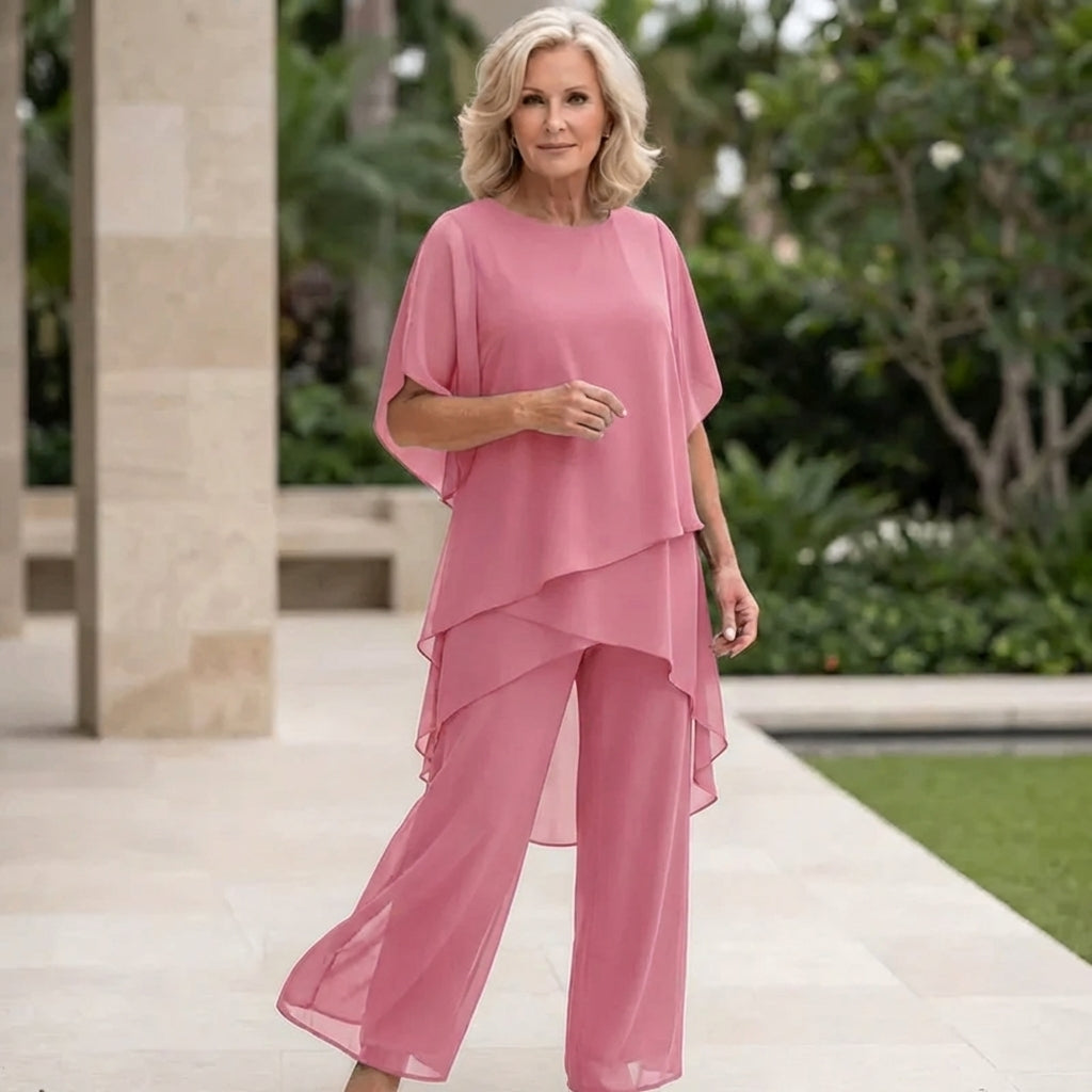 Kimmy™ | Luxe Draped Palazzo Set