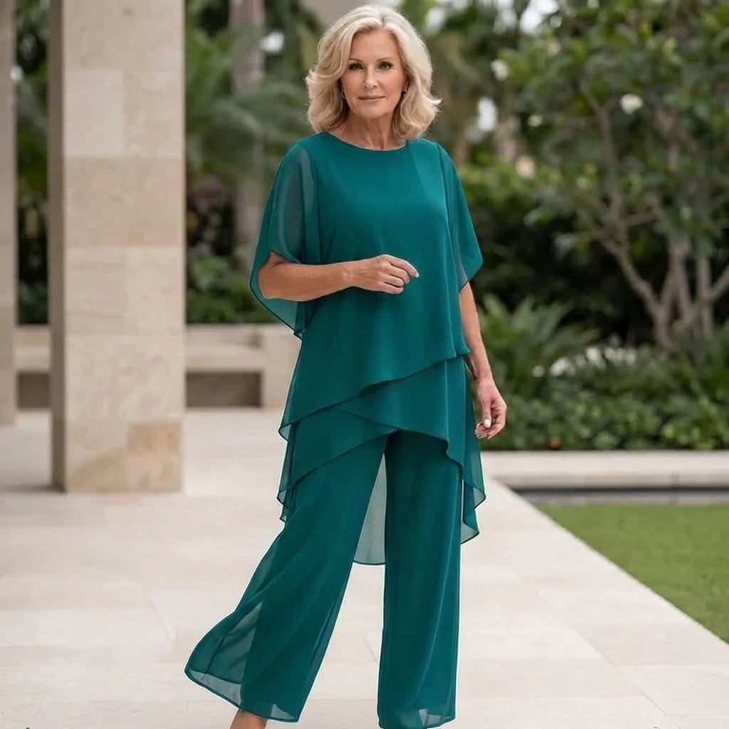 Kimmy™ | Luxe Draped Palazzo Set