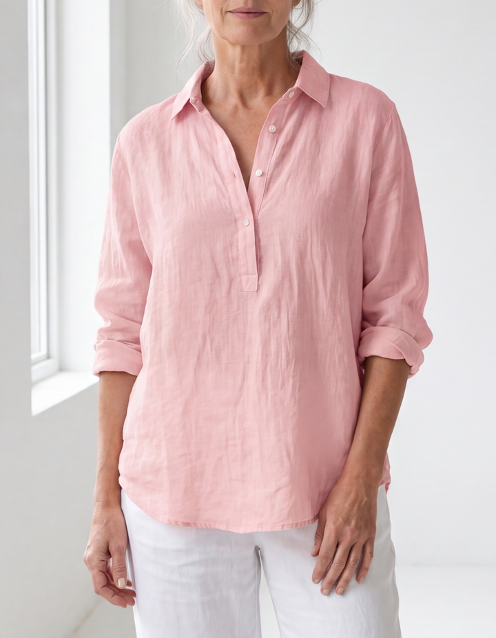 Vivian™ | Oversized Lapel Blouse in Bold Colours