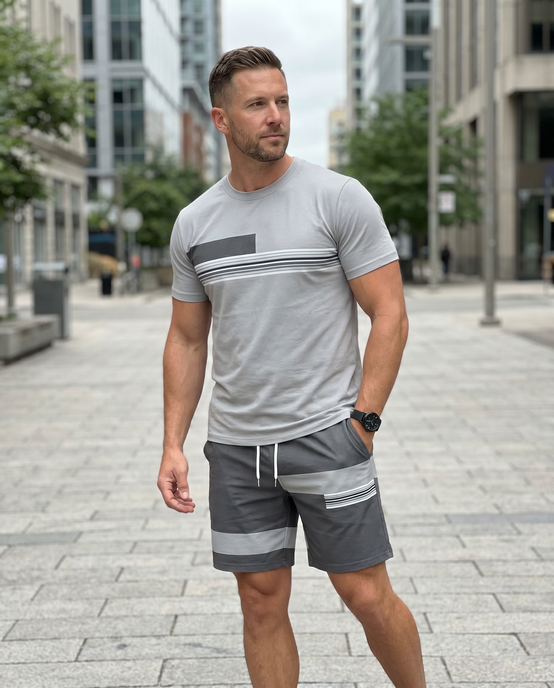 Hudson™ | Men's 2-Piece Tee & Shorts Set